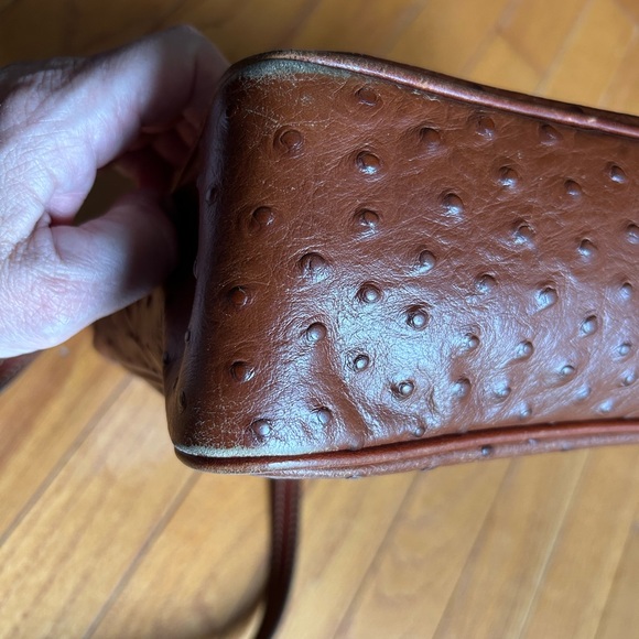 Dooney & Bourke Brown Crossbody Bag with Ostrich Texture - Picture 3 of 6